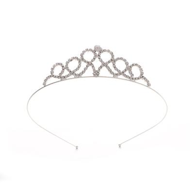 China Fashion Sparkly Rhinestone Crowns Elegant Tiaras Gold Sliver Princess Headpiece For Women Girl for sale