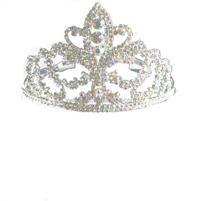 China Elegant Sparkly Princess Fashion Gold Ribbon Rhinestone Pageant Tiaras Crowns Factory Wholesale For Happy Birthday Women Girl for sale