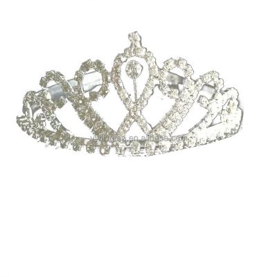 China Elegant Sparkly Princess Fashion Gold Ribbon Rhinestone Pageant Tiaras Crowns Factory Wholesale For Happy Birthday Women Girl for sale