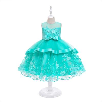 China Spaghetti tie new children's dress girl princess skirt flower boy piano performance host wedding dress pompous skirt for sale