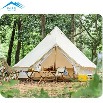 China Glamping Party Bell Tent Flooring Camping Bell Tent Yurt Luxury Tent Mongolia Holidays Camping for sale