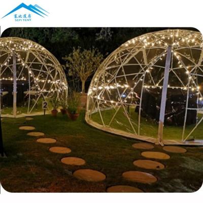 China Transparent PVC outdoor clear garden dome tent house restaurant igloo dome tent for event for sale