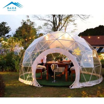 China SEPI 4m 5m 6m big domo garden igloo dome tent clear transparent greenhouse dome tent for sale