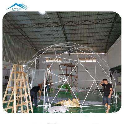 China 5m 6m 7m green color dome clear garden dome house tent geodesic dome for sale