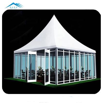 China Small Aluminum Frame Waterproof Pagoda Tent Pagoda Tent Pod Tent for sale