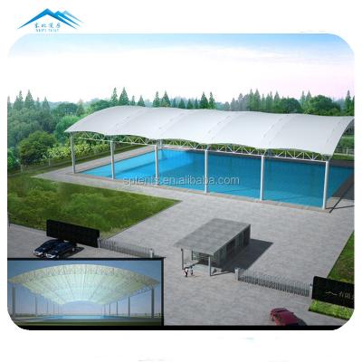 China PVDF waterproof tensile membrane structure outdoor swimming pool tent en venta