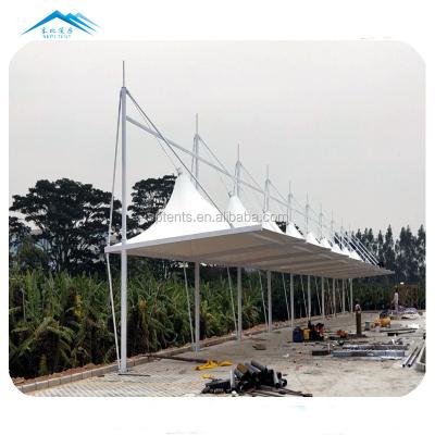 China Custom Steel Car Garage Parking Shade Structure Tent Car Parking Shed For Sale In United Arab Emirates for sale