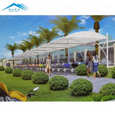 Chine Cheap 30x6 carports sheet metal carport PVDF tensile membrane structure parking canopy tent à vendre