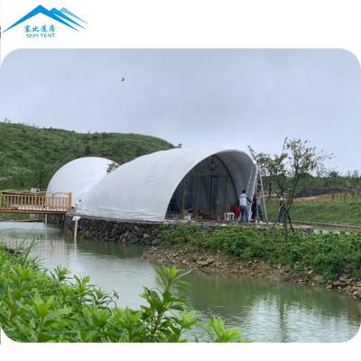 中国 Luxury Bungalow Design Hotel Tent Glamping Safari Tent Glamping Tiendas De Campaa Madera 販売のため