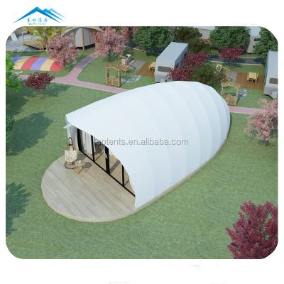 China Best price and good quality glamping hotel room tent resort large project tent suitable for the wild for sale