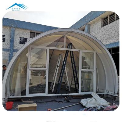 China Urable Luxury PVDF Membrane Structure Waterproof Shell Tent Steel Resort Topic Hotel Villa Shell Hotel Tent for sale