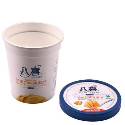 China Freezer safe. Wholesale Eco Friendly OEM In Mold Label IML Printing Custom Ice Cream Yogurt Iml Cup With Lid for sale