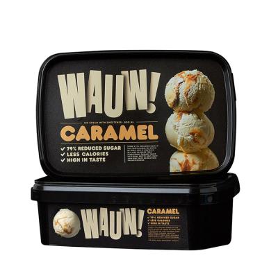 China Manufacturer Recyclable Eco Friendly Custom PE Coated Double Wall Logo 8oz 16oz Ice Cream Tub With Lids for sale