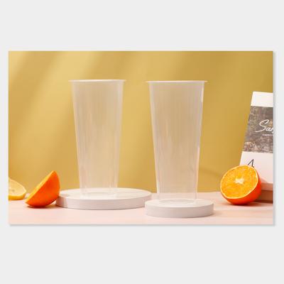 China Single wall disposable plastic cups are customizable for logo milk tea cups can wear lid to glaze uh cup for sale