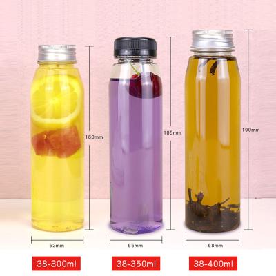 China Wholesale Custom Transparent Pet Food Grade Plastic Juice Jar Bottle Logo 8oz 12oz 16oz Jar With Cap for sale