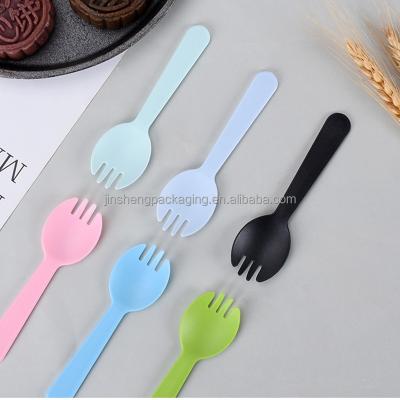 China Eco Eco Friendly Disposable Ready To Ship White Soup Take Away To Go Colorful Factory Price Moq Small Fast Food Ice Cream Spoons Disposable for sale