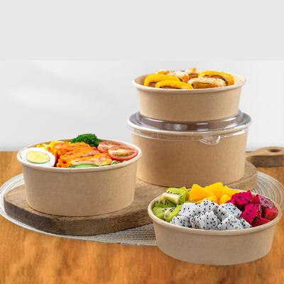 China Disposable Fast Food Take Away To Go Tub 750ML 26OZ Food Tub Paper Bowl Eco Friendly Customized Food Tub With Lid for sale