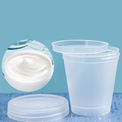 China New Logo 2021 Small Batch Airtight Cosmetic Jar Cosmetic Reusable Custom Lid Plastic Screw Scrub Container With PP Lids for sale