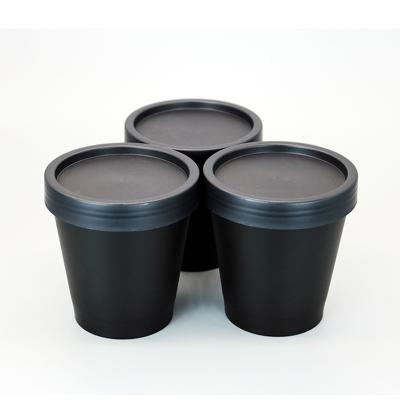 China Cosmetic Premium Logo Black Matte Custom Soap 100g 200g 250g Butter Body Scrub Containers With Lids for sale