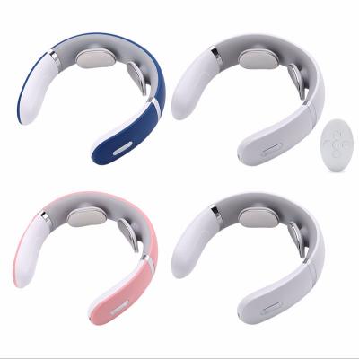 China Neck Best Selling Other Hot Electric Smart Neck Pain Relief Neck Massager Long Pulse Massage Product Compress Battery Life for sale