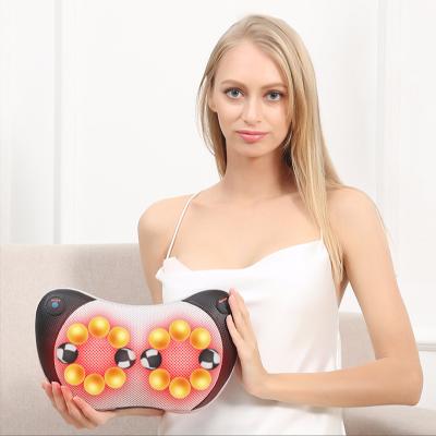 China Infrared Electronic Neck Vibrator Neck Massager Car Home Using Soft Neck Support Travel Massage Pillow for sale