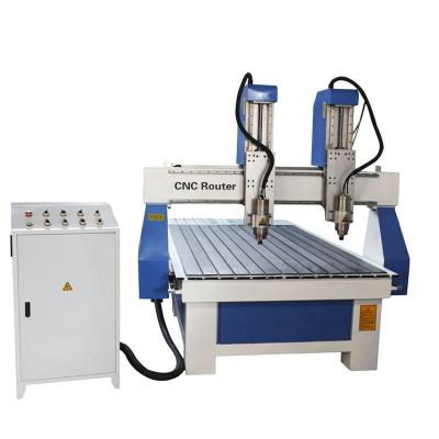 China Garment Shops Wood CNC Machine Woodworking Double Head CNC Router for sale