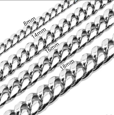 China Punk Customized 2023 High Quality Stainless Steel Jewelry Cuban Linkchains Jewelry Gold Silver 316l Stainless Steel Necklace for sale