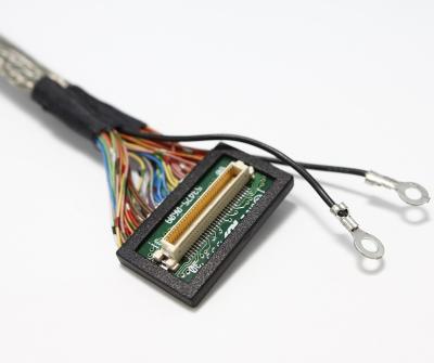 China Home Appliance LCD / LED Display Customized JST DF14 Extension LVDS Cable Assembly for sale