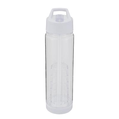 China Viable In Stock Leakproof Plastic Fruit Infuser 750ml MiLove Tritan Free Plastic Water Bottle for sale