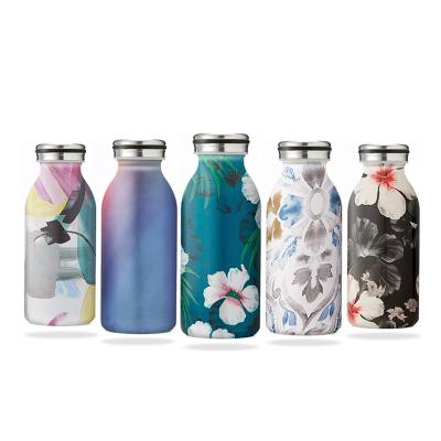 China Viable Cold Water Bottles Insulated Bottle 350ml / 500ml Stainless Steel Vacuum Flask Rubber Coated Narrow for sale