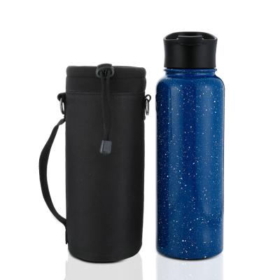 China Sustainable Custom BPA Free Sports Thermal Water Bottle Vacuum Flask With Handle And Easy To Go Sleeve Bag for sale