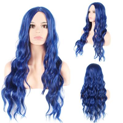 China Body Wave Colored Gray Orange Color Long Body Wave Blonde Red Pink Blue Yellow Wigs Brazilian Curly Hair Wigs Hair for sale