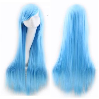 China Wholesale Straight Lolita Cosplay Halloween Wig White Long Straight Hair Wigs Red-Pink Long Wig for sale