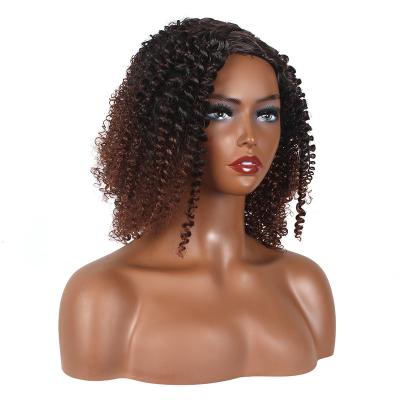 China Afro Kinky Curly Short Fluffy Natural Short Fluffy Deep Wave Wig Curly Hair Wig Synthetic Hair for sale