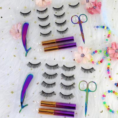 China 100% Natural High Quality Handmade Long Lasting Magnetic False Eyelashes Factory Direct Sale Mix Eyelashes for sale