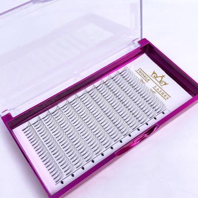 China Natural Long 3D False Eyelashes For Wholesale Pre Made Fans Different False Mink Eyelashes 3d Dot Premade Thin Eyelash Extensions for sale