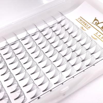 China Long Colored Natural Pre Made Eyelash Extensions 5d Mink Lash Extensions Pre Made Fans 6d Long Eyelash Extension for sale