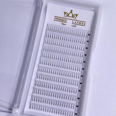 China Long natural natural looking lashes long stem volume lashes hea 3d boned fuax mink 10mm lash extensions for sale