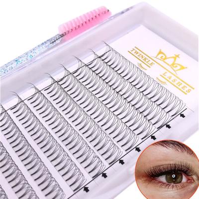 China Long natural eyelashes beauty supply curl 3d premade eyelash fans private label lookong natural lash extensions for sale