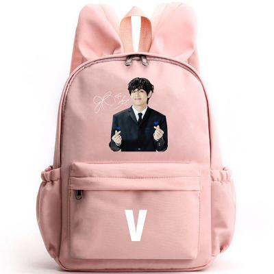 China Hot Sale Kpop V JK JIMIN SUGA Bunny Ears College Style Anti-theft Travel Backpack Casual School Bags for sale