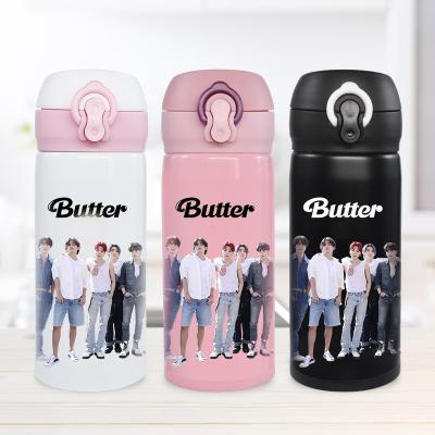 China Fashionable Youth Korean Bulletproof League Business 350ml Star Insulation Cup Student Travel Bouncing Insulation Cup for sale