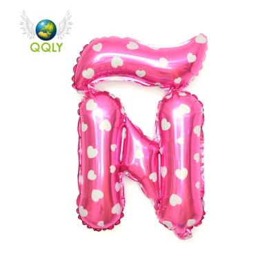 China Party New Design 16 Inch 32 Inch Mylar Foil Spanish Letter N Foil Balloon For Party Celebration Decoration High Quality for sale