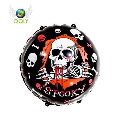 China Wholesale Party Halloween Series 18 Inch Rounded Mylar Foil Balloon Inflatable Party Celebration Decoration Supplies for sale