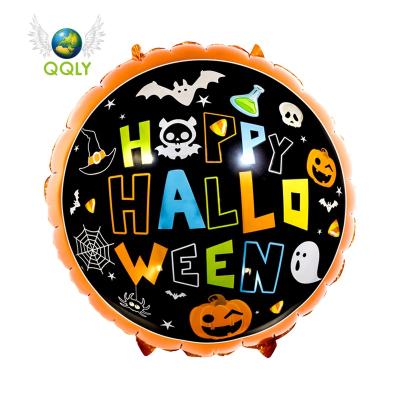 China Party 18 Inch Halloween Pumpkin Ghost Skull Round Ball Happy Birthday Party Easter Balloons For Decoration Supplies for sale