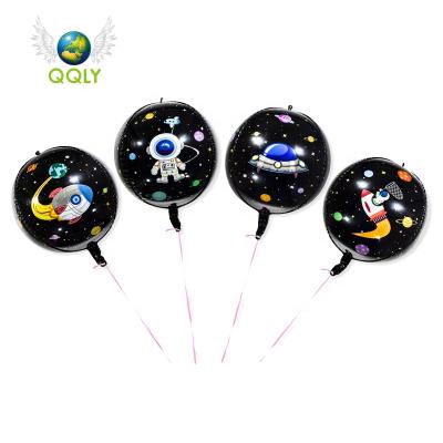 China New 2019 24 Inch 4D Space World Party Rocket Foil Balloons For Kids Birthday Party Decoration Space Theme Party Float Balloons for sale