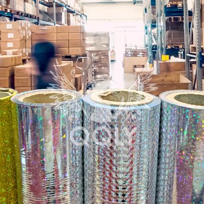 China QQLY wholesale hot sale high quality decorative film decorative film laminated foil holographic PET film for monochromatic balloon shipping for sale