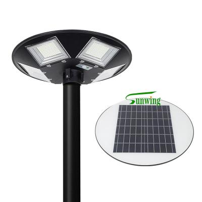 China ROAD outdoor waterproof IP65 all in one built-in 120watt 150watt led UFO solar street light for sale