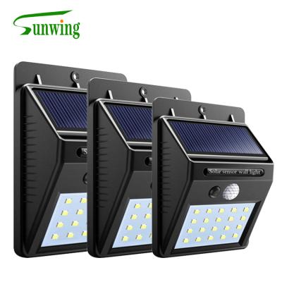 China Good Quality Tempered Glass Waterproof Lamp Motion Sensor Outdoor Courtyard Solar Powered Led Solar Wall Light for sale