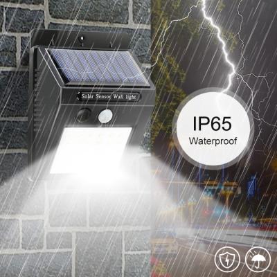 China Outdoor Tempered Glass Garden Security Premium Pir Motion Sensor Walkway Yard Park Led Solar Wall Light for sale