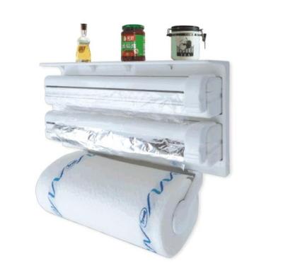 China Modern 2 layers of multifunctional plastic triple paper dispenser for kitchen for sale